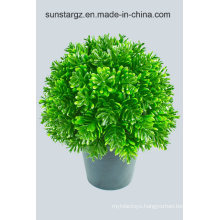 PE Podocarpus Ball Potted Artificial Plant for Decoration (51006)